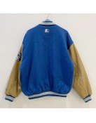 Duke University Blue and Tan Brown Varsity Jacket
