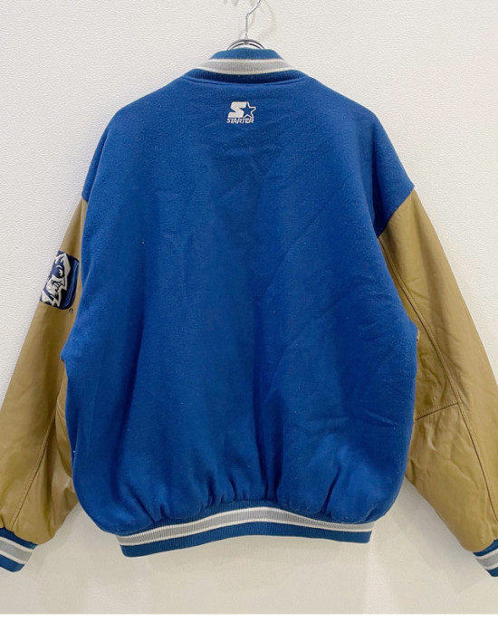 Duke University Blue and Tan Brown Varsity Jacket Duke University Blue and Tan Brown Varsity Jacket
