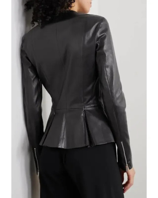 Dynasty Season 4 Elizabeth Gillies Leather Jacket