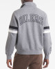 Edmonton Oilers Heather Gray Striped Fleece Jacket
