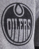 Edmonton Oilers Heather Gray Striped Fleece Jacket