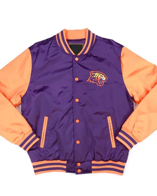 Edward Waters Purple and Orange Baseball Jacket Edward Waters Purple and Orange Baseball Jacket