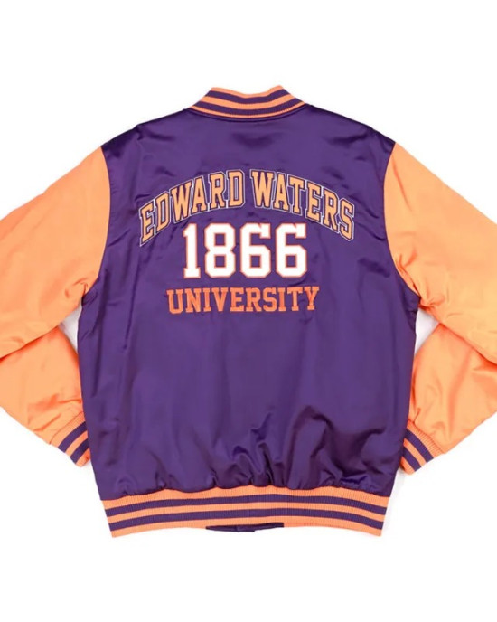 Edward Waters Purple and Orange Baseball Jacket Edward Waters Purple and Orange Baseball Jacket