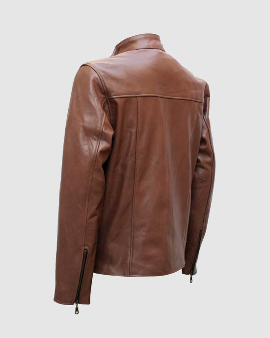 Elegant Brown Fashion Leather Jacket for Men Elegant Brown Fashion Leather Jacket for Men