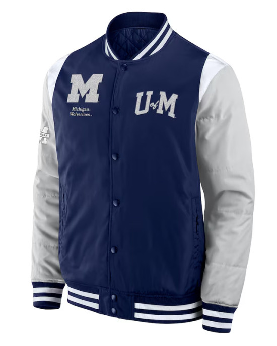 Elements Elite Michigan Wolverines Navy Jacket Elements Elite Michigan Wolverines Navy Jacket