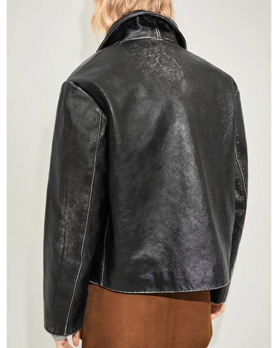 Emily Ratajkowski New York City Leather Jacket Emily Ratajkowski New York City Leather Jacket