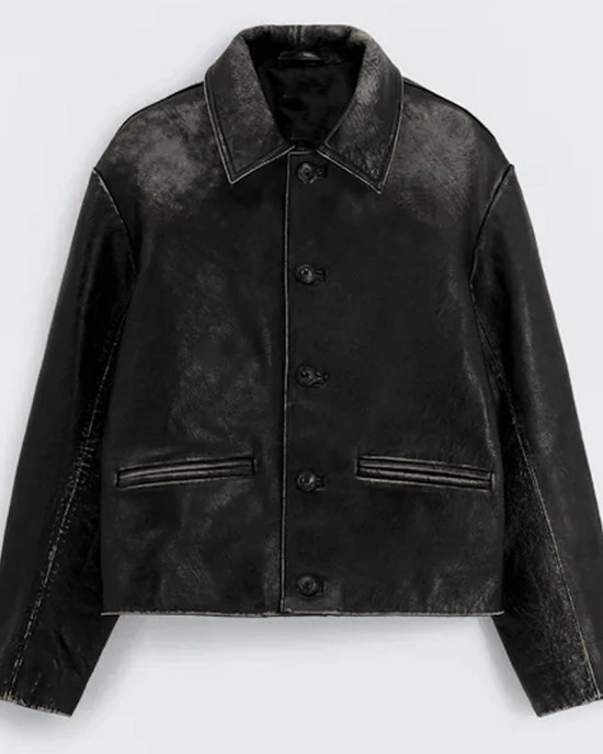 Emily Ratajkowski New York City Leather Jacket Emily Ratajkowski New York City Leather Jacket