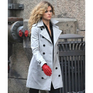 Erin Richards Gotham Season 2 Barbara Kean Cotton Coat