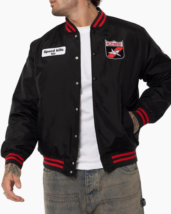 Essendon Bombers Team Black Bomber Jacket