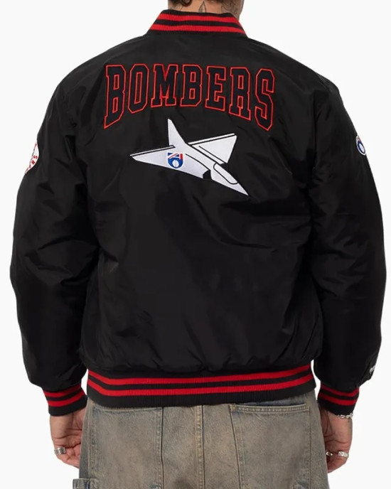 Essendon Bombers Team Black Bomber Jacket
