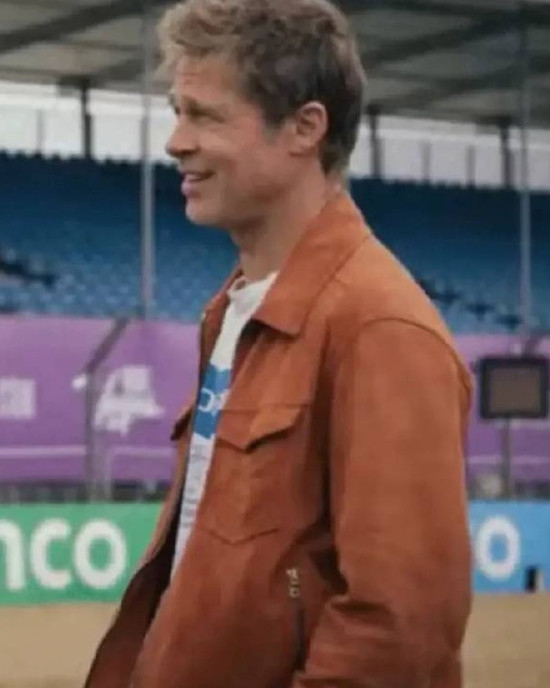 F1 The Movie Sonny Hayes Brown Suede Jacket