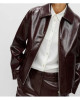 Faux Leather Lacquered Harrington – Zip-Up Jacket Faux Leather Lacquered Harrington – Zip-Up Jacket