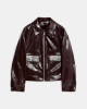 Faux Leather Lacquered Harrington – Zip-Up Jacket Faux Leather Lacquered Harrington – Zip-Up Jacket