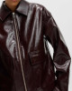 Faux Leather Lacquered Harrington – Zip-Up Jacket Faux Leather Lacquered Harrington – Zip-Up Jacket