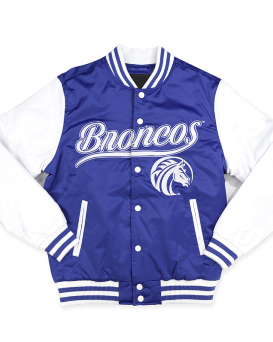 Fayetteville State Broncos Blue and White Jacket Fayetteville State Broncos Blue and White Jacket