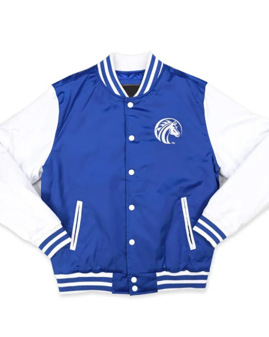 Fayetteville State Royal and White Baseball Jacket Fayetteville State Royal and White Baseball Jacket