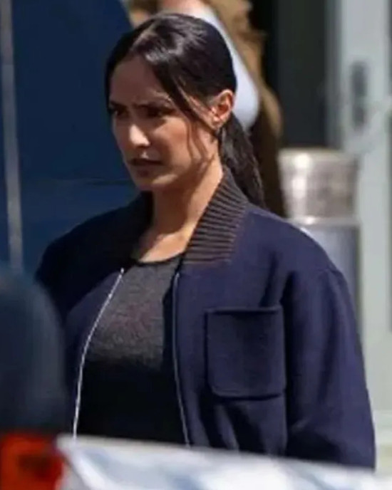 FBI Season 7 Dani Rhodes Blue Wool Bomber Jacket