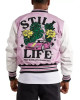 First Row Art & Design Dept Lavender Varsity Jacket First Row Art & Design Dept Lavender Varsity Jacket