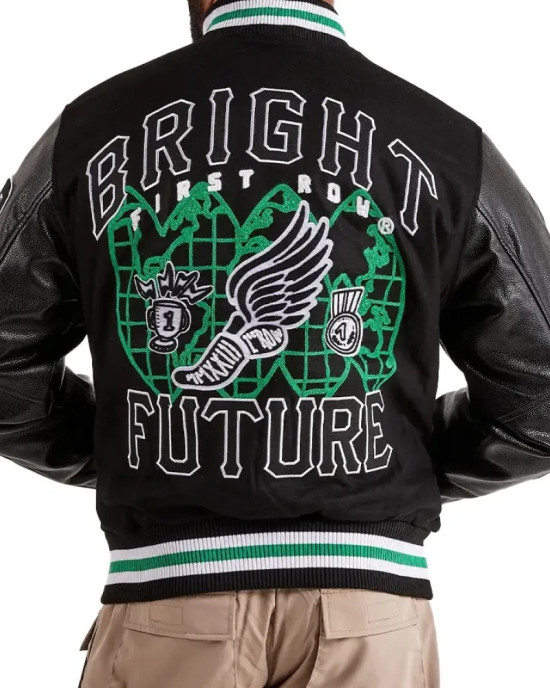 First Row Bright Future Wool Varsity Jacket First Row Bright Future Wool Varsity Jacket