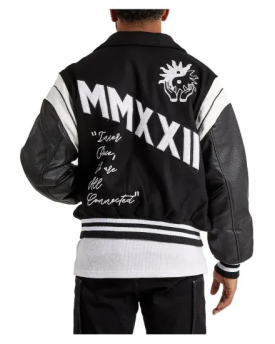 First Row Keep Things Simple Varsity Jacket First Row Keep Things Simple Varsity Jacket