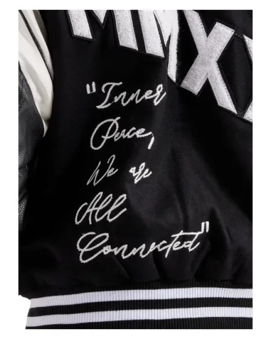 First Row Keep Things Simple Varsity Jacket First Row Keep Things Simple Varsity Jacket