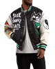 First Row Seek Inner Peace Satin Varsity Jacket First Row Seek Inner Peace Satin Varsity Jacket