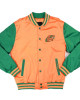 Florida A&M Orange and Green Baseball Jacket Florida A&M Orange and Green Baseball Jacket