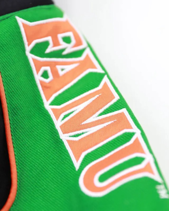 Florida A&M Racing Full-Snap Black Cotton Jacket Florida A&M Racing Full-Snap Black Cotton Jacket