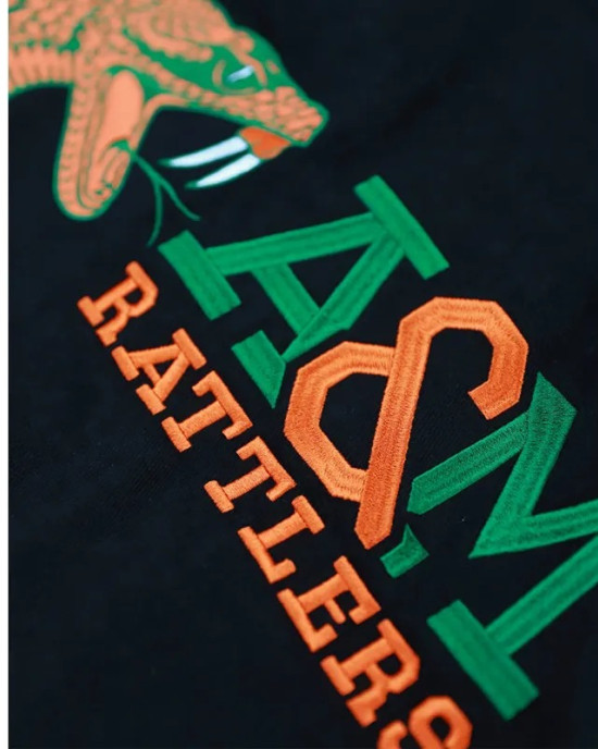 Florida A&M Racing Full-Snap Black Cotton Jacket Florida A&M Racing Full-Snap Black Cotton Jacket