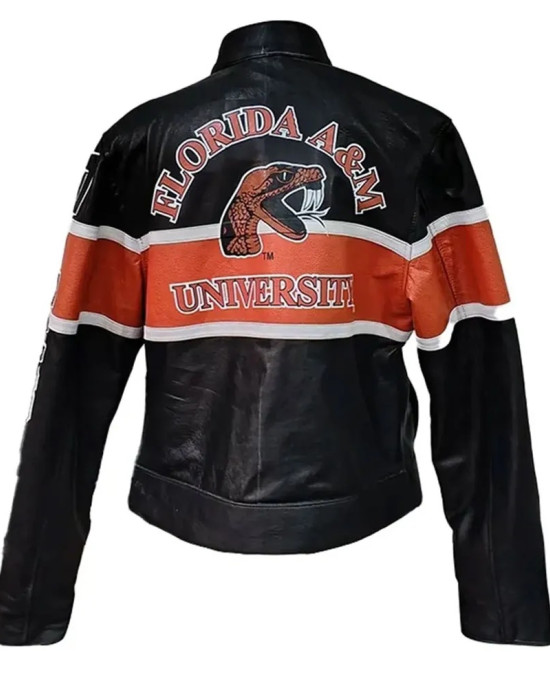 Florida A&M University Leather Racing Jacket Florida A&M University Leather Racing Jacket