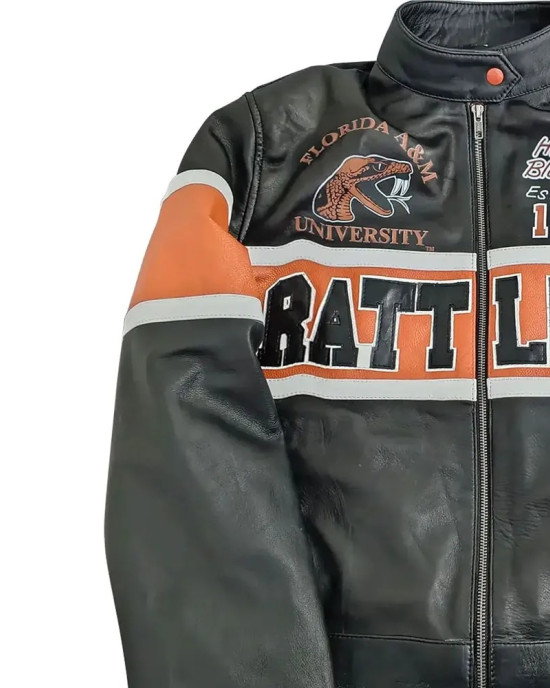 Florida A&M University Leather Racing Jacket Florida A&M University Leather Racing Jacket