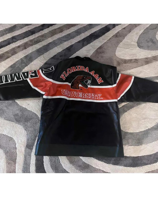 Florida A&M University Leather Racing Jacket Florida A&M University Leather Racing Jacket