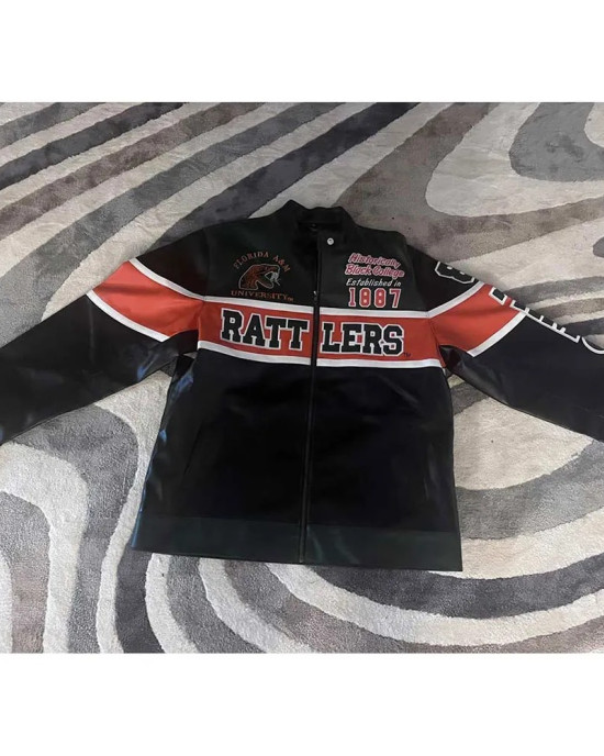Florida A&M University Leather Racing Jacket Florida A&M University Leather Racing Jacket