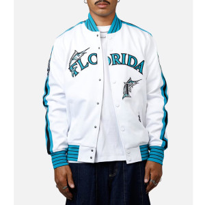 Florida Marlins Logo Game Day White Jacket