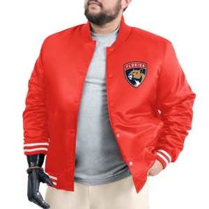 Florida Panthers Adaptive Bold Logo Varsity Satin Jacket