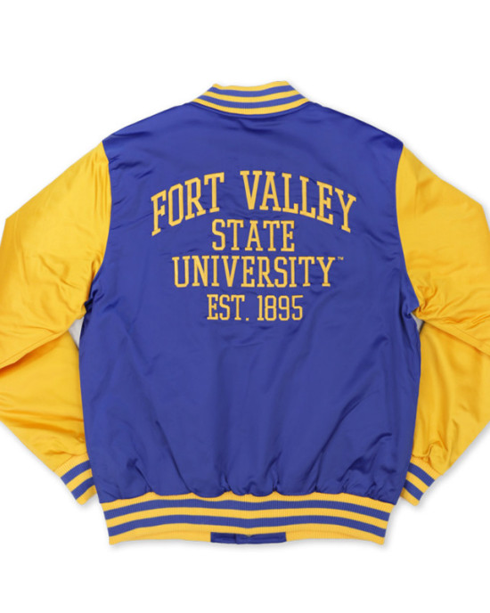 Fort Valley State Wildcats Blue and Gold Jacket Fort Valley State Wildcats Blue and Gold Jacket