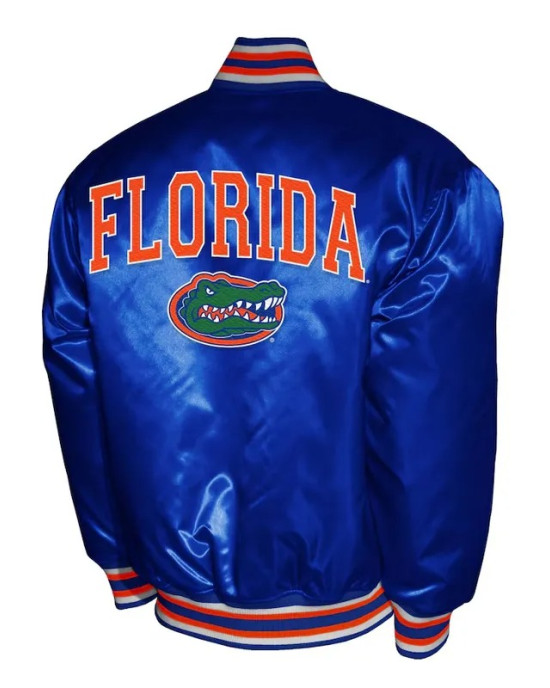 Franchise Club Florida Gators Full-Snap Royal Varsity Satin Jacket