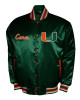 Franchise Club Miami Hurricanes Green Satin Jacket