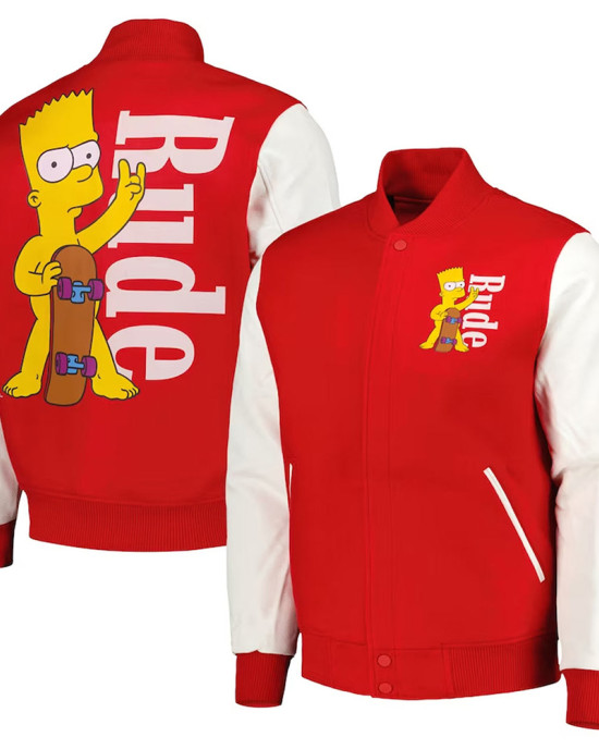 Freeze Max Rude The Simpsons Varsity Jacket Freeze Max Rude The Simpsons Varsity Jacket