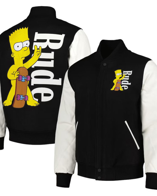 Freeze Max Rude The Simpsons Varsity Jacket Freeze Max Rude The Simpsons Varsity Jacket