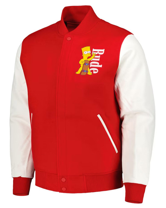 Freeze Max Rude The Simpsons Varsity Jacket Freeze Max Rude The Simpsons Varsity Jacket