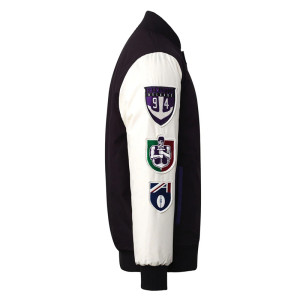Fremantle Dockers Collegiate Black and White Varsity Jacket