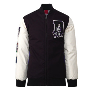 Fremantle Dockers Collegiate Black and White Varsity Jacket