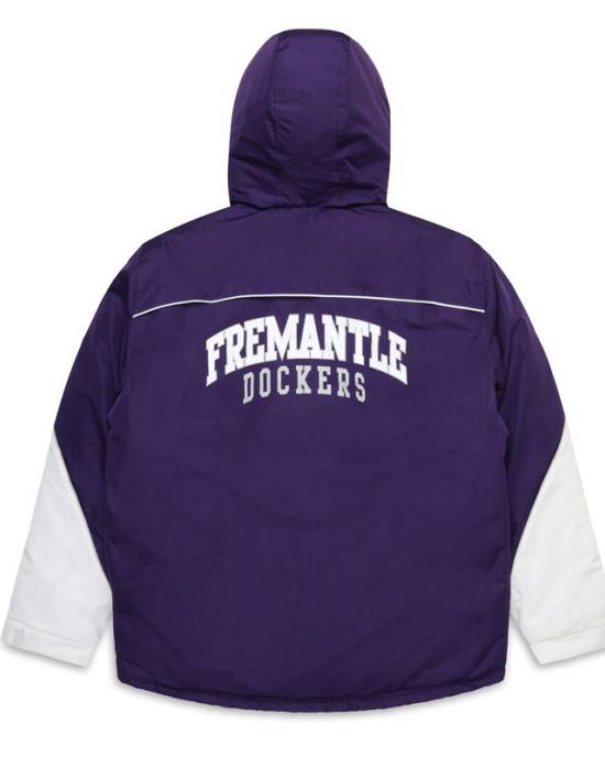 Fremantle Dockers Stadium Purple and White Hooded Jacket