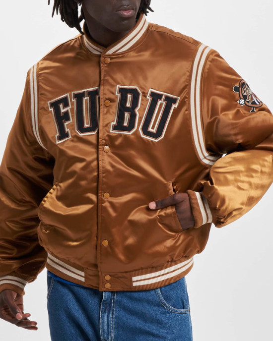 Fubu College Teddy Varsity Satin Jacket