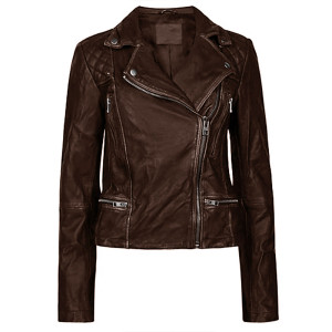 Full Circle Tina Wonglu Black and Brown Leather Jacket