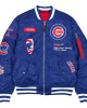 Full-Zip Chicago Cubs Royal Bomber Jacket