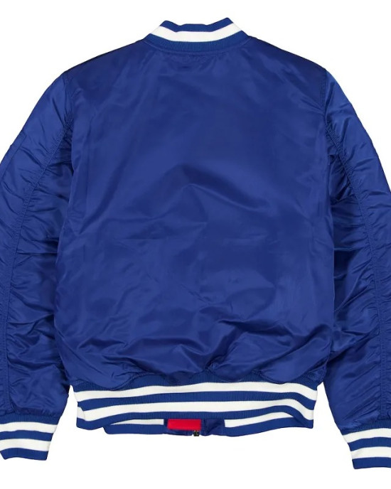 Full-Zip Chicago Cubs Royal Bomber Jacket