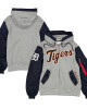 Full-Zip Heather Detroit Tigers Gray/Navy Hoodie Jacket