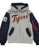 Full-Zip Heather Detroit Tigers Gray/Navy Hoodie Jacket